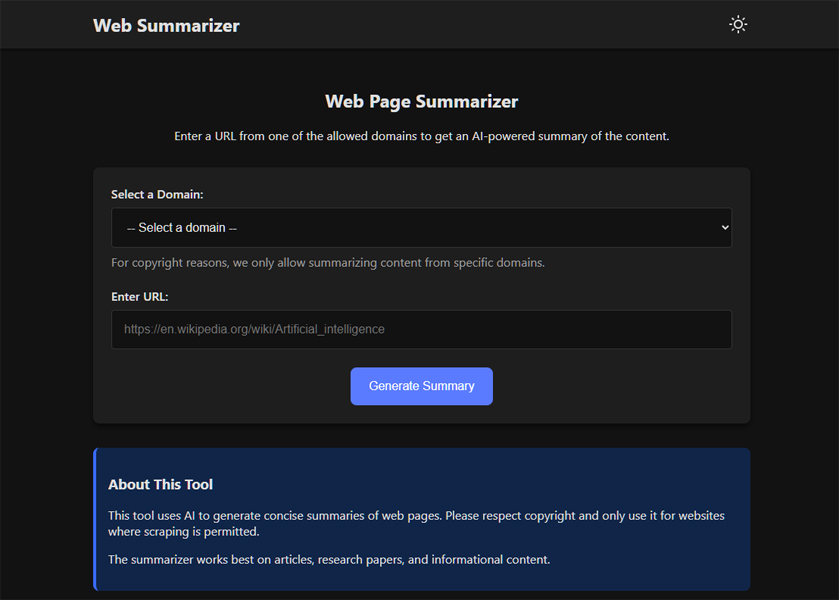 Web Summarizer
